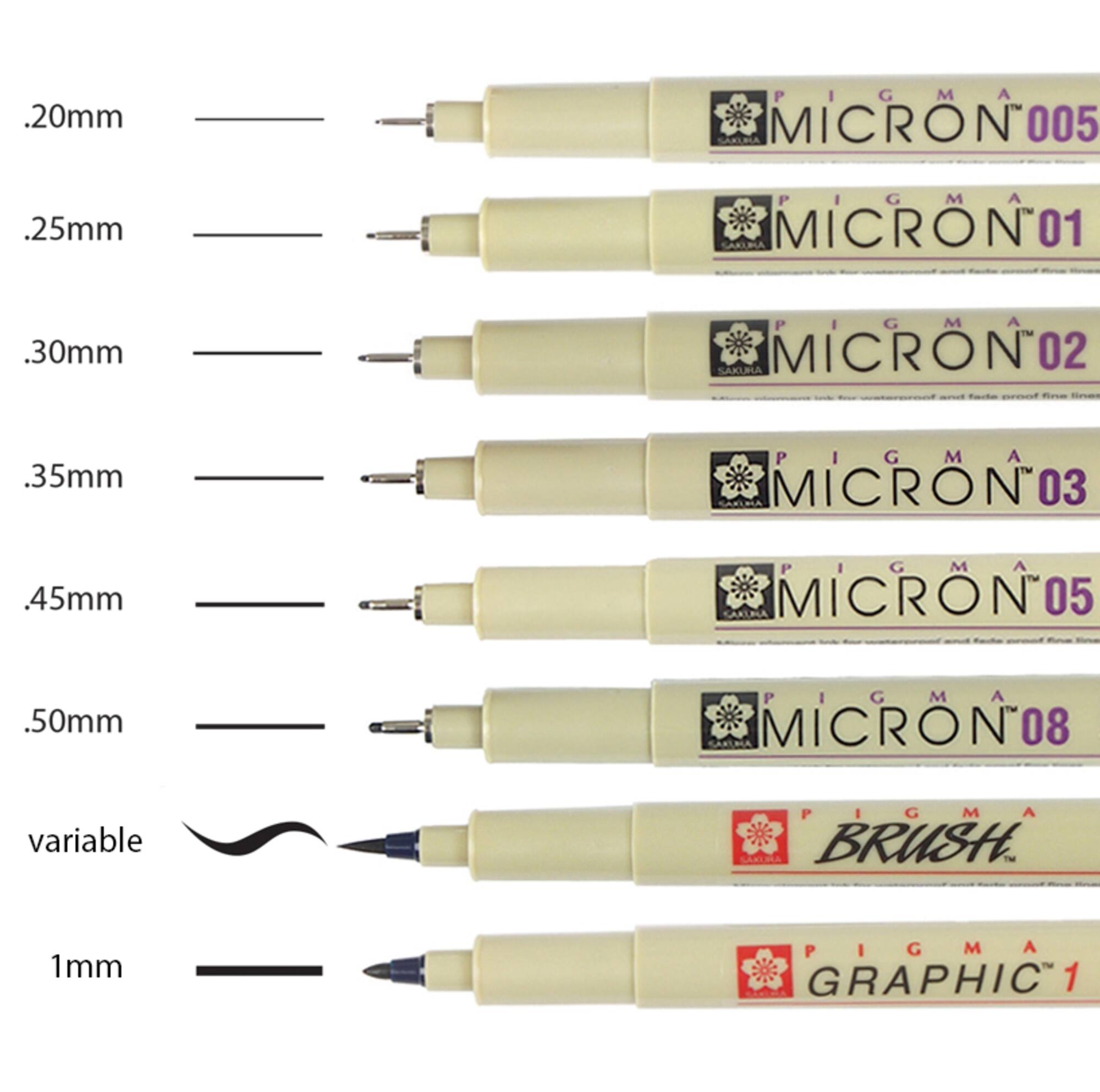 Pigma® 8 Pen Set, Black